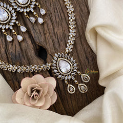 White Victorian Diamond Pendant Neckpiece - VV1368