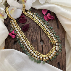 Exquisite Jadau Kundan Neckpiece-White-J2525
