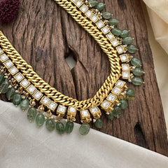 Exquisite Jadau Kundan Neckpiece-White-J2525