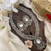 3 Layered Victorian Diamond Neckpiece -Transparent-VV049