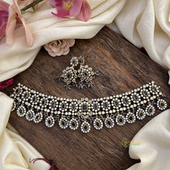 Exclusive Purple Victorian Diamond Short Neckpiece-VV1935