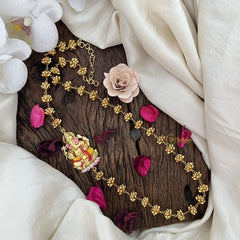 Vriksham Gold Polish Ganapati Moggapu Chain-G17759