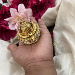 Vriksham Designer Golden Temple Dome-Shaped Kumkum Box-RG196
