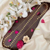 Vriksham Traditional Gold-Plated Floral Drops Thin Hip Chain-G21328