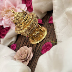 Vriksham Radha Krishna Gopuram Temple Kumkum Box-RG191