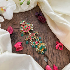 Dual Peacock Jadau Jada Billai-J2508