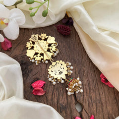 Floral Lotus Jadau Jada Billai-Pearls-J2507