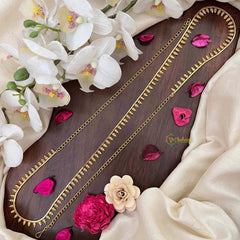 Vriksham Traditional Gold Plated Leaf Style Hip Chain-G21335