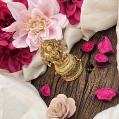 Vriksham Antique Lord Ganesha Kumkum Box-RG192