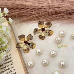 Vriksham Mod Gold Flower Studs Anti Tarnish Studs Earrings-G21939