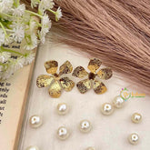 Vriksham Mod Gold Flower Studs Anti Tarnish Studs Earrings-G21939