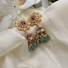 Designer Floral Jadau Kundan Jhumka-J2502