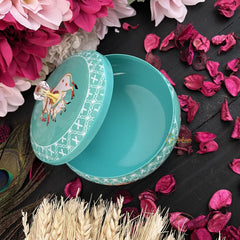 Vriksham Metal Pichwai Jar-Blue-RG167