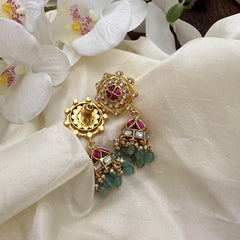 Designer Floral Jadau Kundan Jhumka-J2502