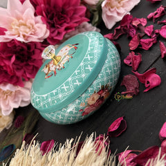 Vriksham Metal Pichwai Jar-Blue-RG167