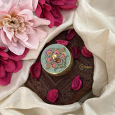 Vriksham Pichwai Kumkum Box/Dabbi-Floral Print-RG162