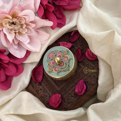 Vriksham Pichwai Kumkum Box/Dabbi-Floral Print-RG162