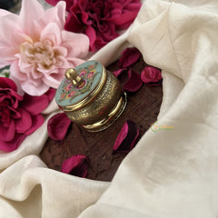 Vriksham Pichwai Kumkum Box/Dabbi-Floral Print-RG162