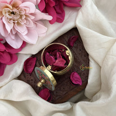 Vriksham Pichwai Kumkum Box/Dabbi-Floral Print-RG162