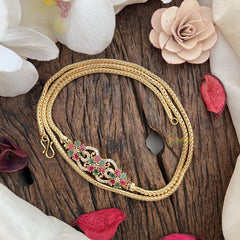 Vriksham Traditional Unique Designer Moggapu Chain-White Red & Green-G17778