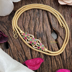 Vriksham Traditional Unique Designer Moggapu Chain-White Red & Green-G17778