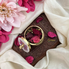 Vriksham Pichwai Kumkum Box/Dabbi-Elephant Print-RG222