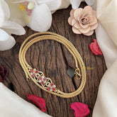 Vriksham Traditional Unique Designer Moggapu Chain-White Red-G17777