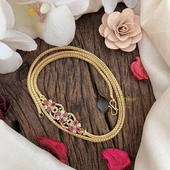 Vriksham Traditional Unique Designer Moggapu Chain-White Red-G17777