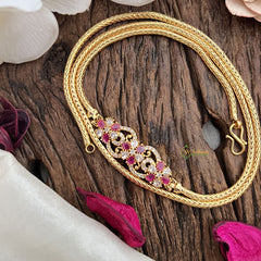 Vriksham Traditional Unique Designer Moggapu Chain-White Red-G17777