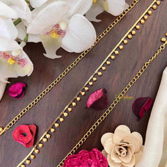 Vriksham Antique Gold Plated Shell Style Hip Chain-G21340