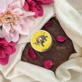 Vriksham Pichwai Kumkum Box/Dabbi-Elephant Print-Yellow-RG223