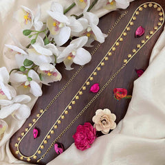 Vriksham Elegant Square Gold Plated Champ Style Hip Chain-G21342