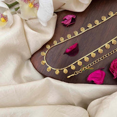 Vriksham Traditional Gold-Finished Kasu Hip Chain-G21343