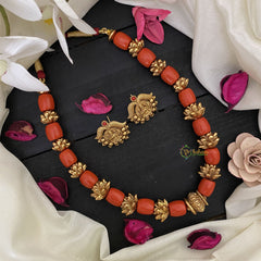Vriksham Gold Look Alike Coral Beaded Mala-G17014