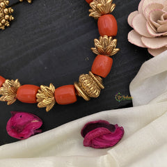 Vriksham Gold Look Alike Coral Beaded Mala-G17014