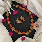 Vriksham Gold Look Alike Coral Beaded Mala-G17016