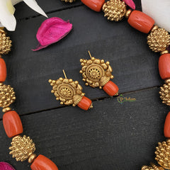 Vriksham Gold Look Alike Coral Beaded Mala-G17016