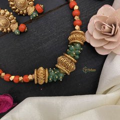 Vriksham Unique Gold & Coral Bead Mala-G17008
