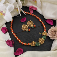 Vriksham Unique Gold & Coral Bead Mala-G17008