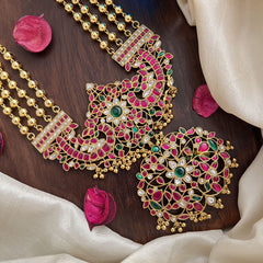 Vriksham Gold Look Alike Jadau Long Neckpiece-J2994