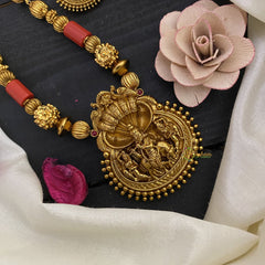 Vriksham Gold Look Alike Krishna Pendant Beaded Mala-G17025