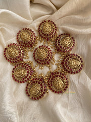 Gold Look Alike Lakshmi Jada Billai with Ghungroo - G11439