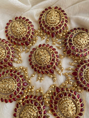 Gold Look Alike Lakshmi Jada Billai with Ghungroo - G11439