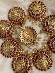 Gold Look Alike Lakshmi Jada Billai with Ghungroo - G11439