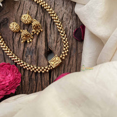 Vriksham Traditional Gold Look Square Pendant Thushi Neckpiece-G20669