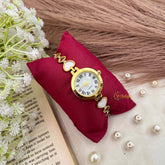 Vriksham Golden Heart Link Bracelet Watch-G21982