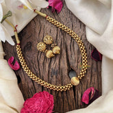 Vriksham Elegant Kanthi Gold Look Ball Pendant Thushi Neckpiece-G20670