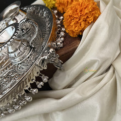 Vriksham Oxidized Traditional Pooja Thali | Pooja Decor and Gifts-3 Gajukh and Ghungroo-RG250