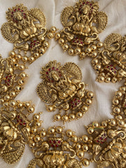 Premium Gold Look Alike Dual Peacock Lakshmi Jada Billai - G11435