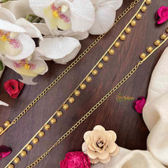 Vriksham Sleek Flower Champ Gold-Finished Hip Chain-G21352